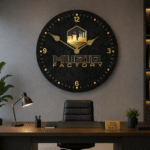 Modern Logo Wall Clock-Instant Preview