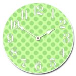 Green Polka Dot Clock